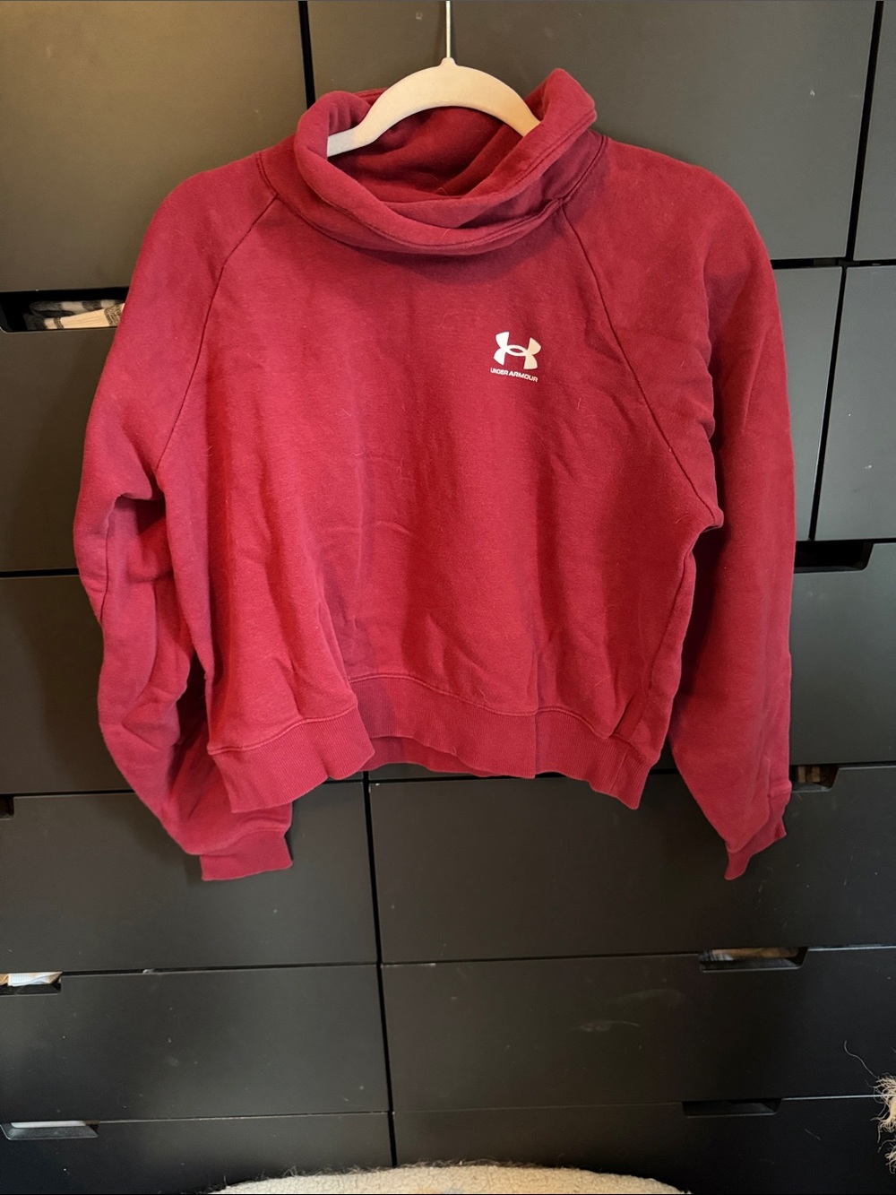 Under Armour Women's Maroon Funnel Neck Pullover Sweatshirt